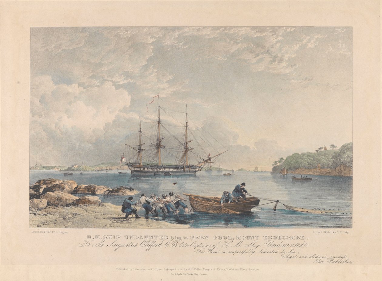 Litografi af HMS 