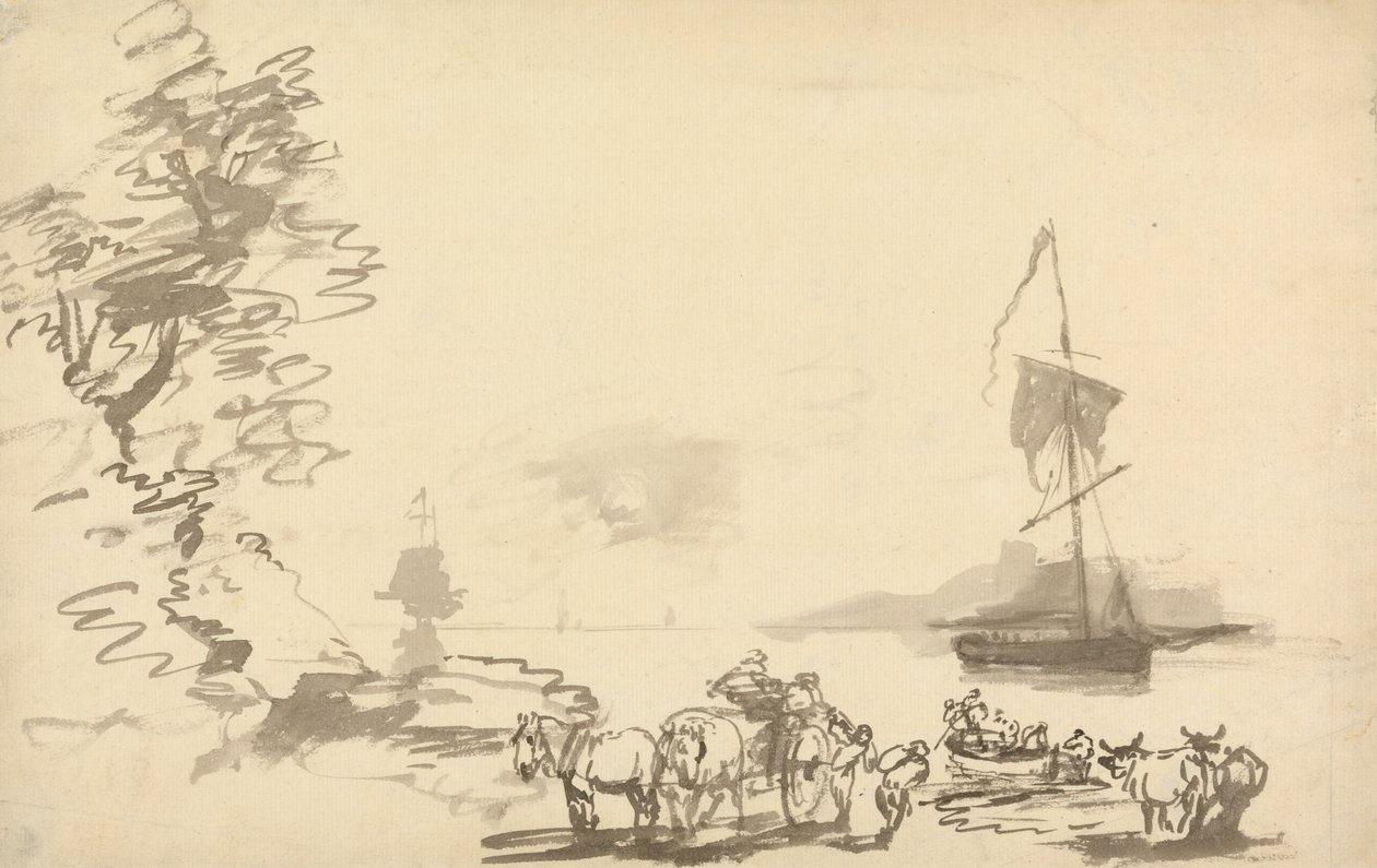 Kyststudie af Nicholas Pocock