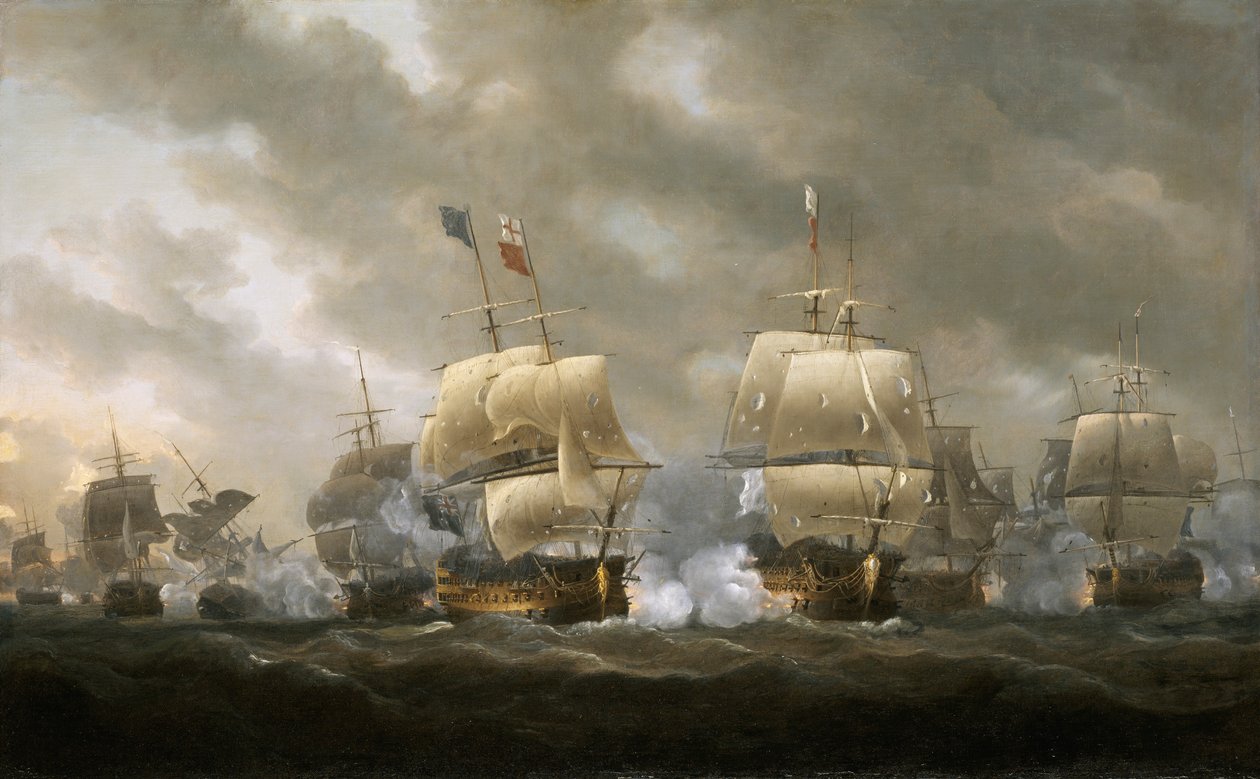 Slaget ved Quiberon-bugten, 20. november 1759 af Nicholas Pocock