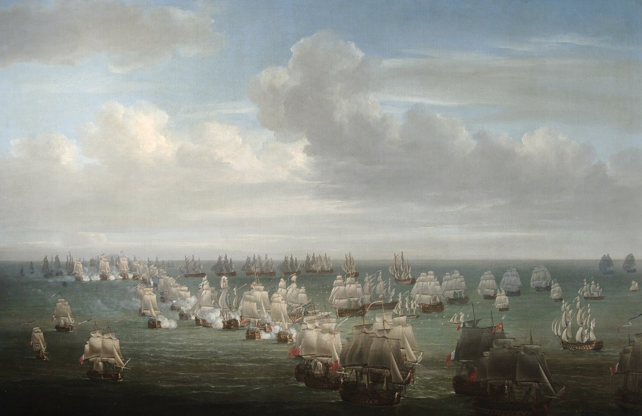 Slaget ved Trafalgar af Nicholas Pocock