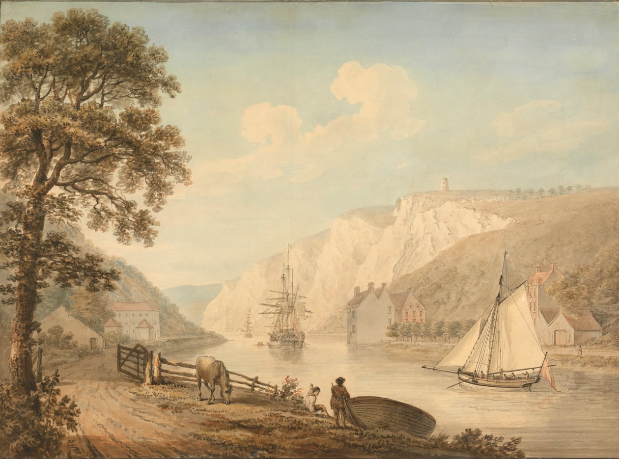 The River Avon: med passerende fartøjer af Nicholas Pocock
