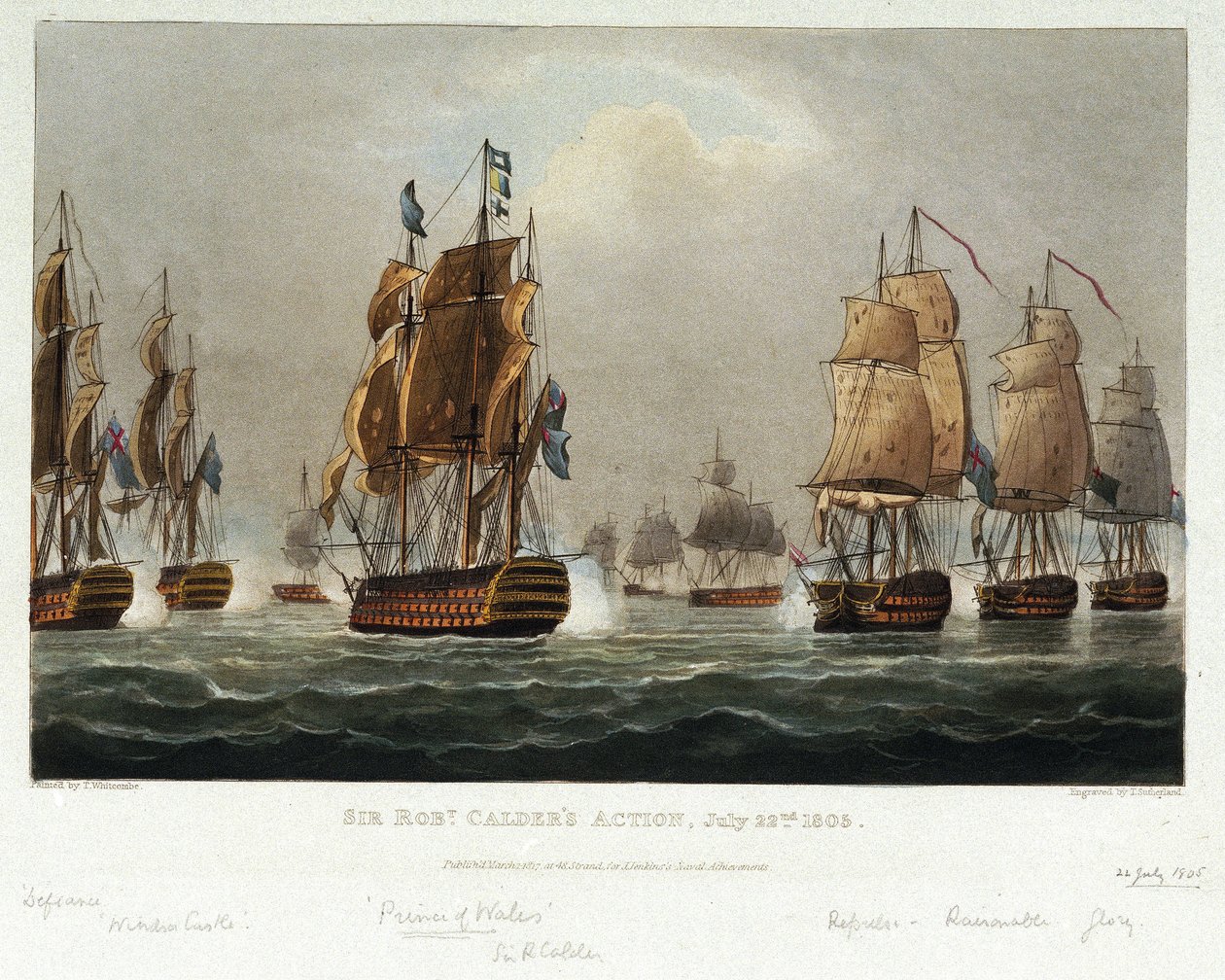 Sir Robert Calders (1745-1818) flådemanøvre af Nicholas Pocock