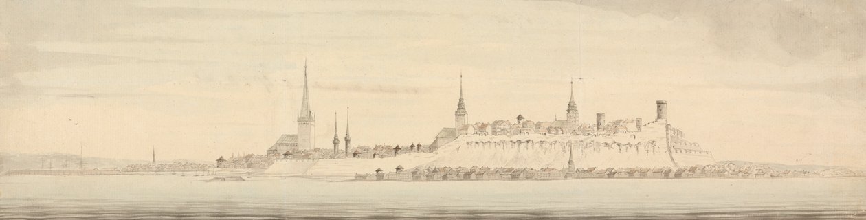 Udsigt over Revel, Estlands hovedstad af Nicholas Pocock