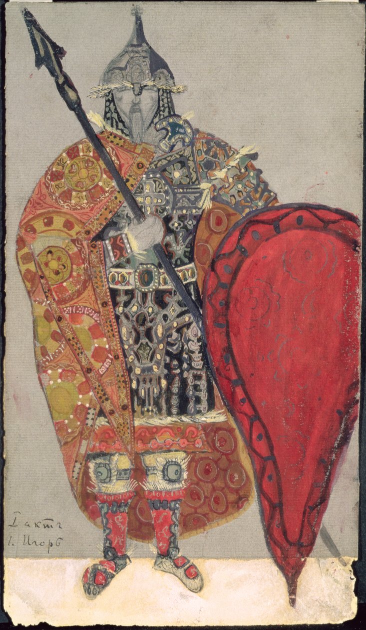 Kostumedesign til operaen "Prince Igor" af Aleksandr Borodin af Nicholas Roerich