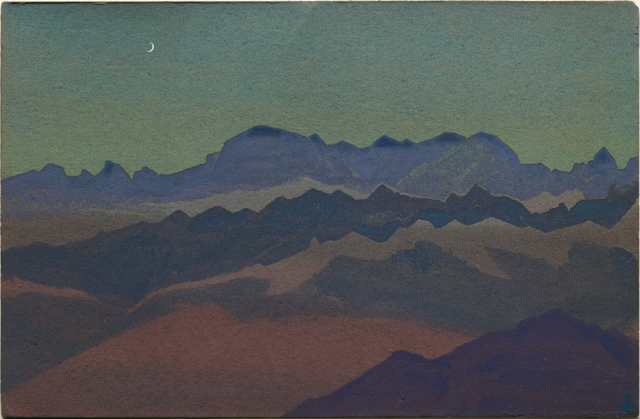 Himalaya, nær Sandakphu, 1936 af Nicholas Roerich