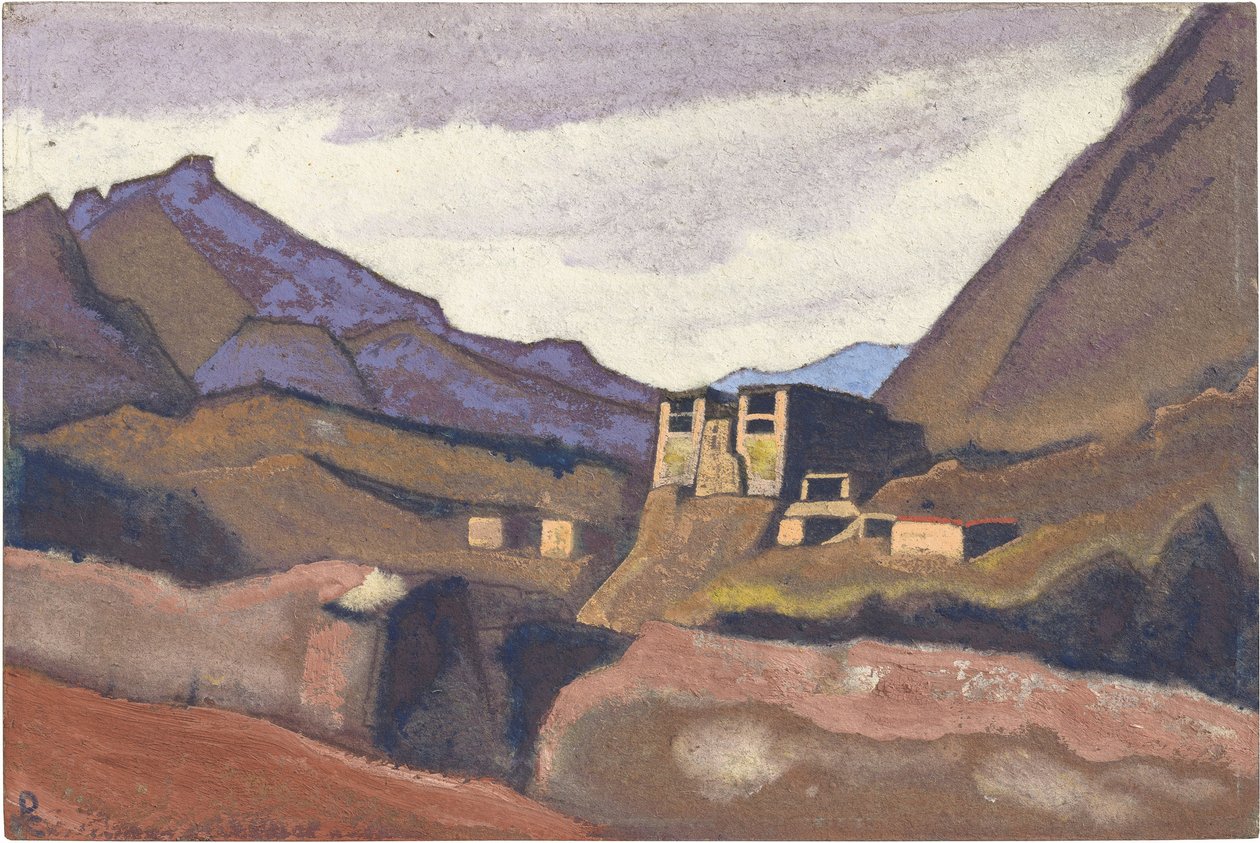 Ladakh par Roerich, Nicholas (1874-1947). Tempera på pap, størrelse: 30,5x45,7 af Nicholas Roerich