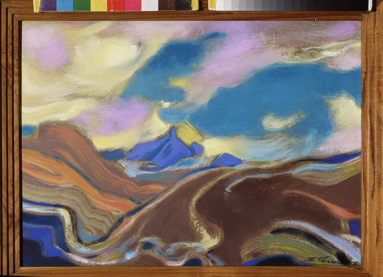 Magdi. Oeuvre de Svyatoslav Nikolayevich Roerich (1904-1993), tempera et huile sr tsarton af Nicholas Roerich