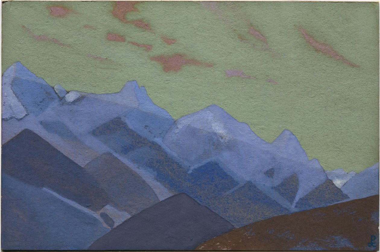 Bjergkæde, tilgang til Everest, 1936 af Nicholas Roerich