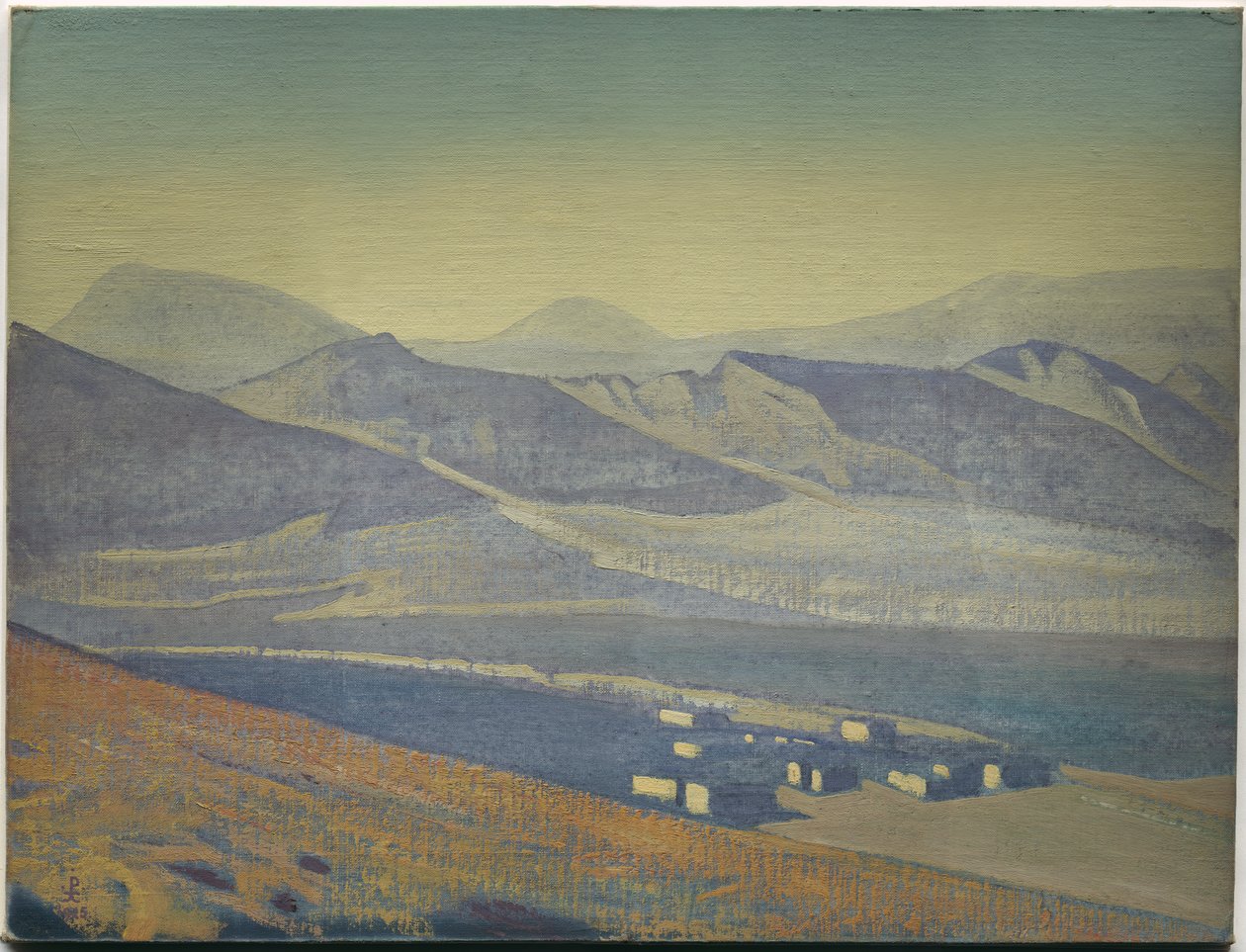 Sanctuaries and Citadels, fra serien med samme titel, 1925 af Nicholas Roerich