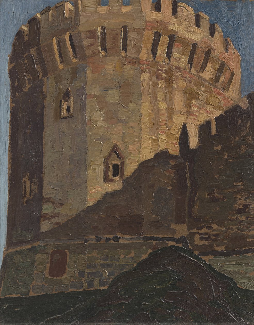 Smolensk. Tower par Roerich, Nicholas (1874-1947). Olie på krydsfiner, størrelse: 39x30,5 af Nicholas Roerich