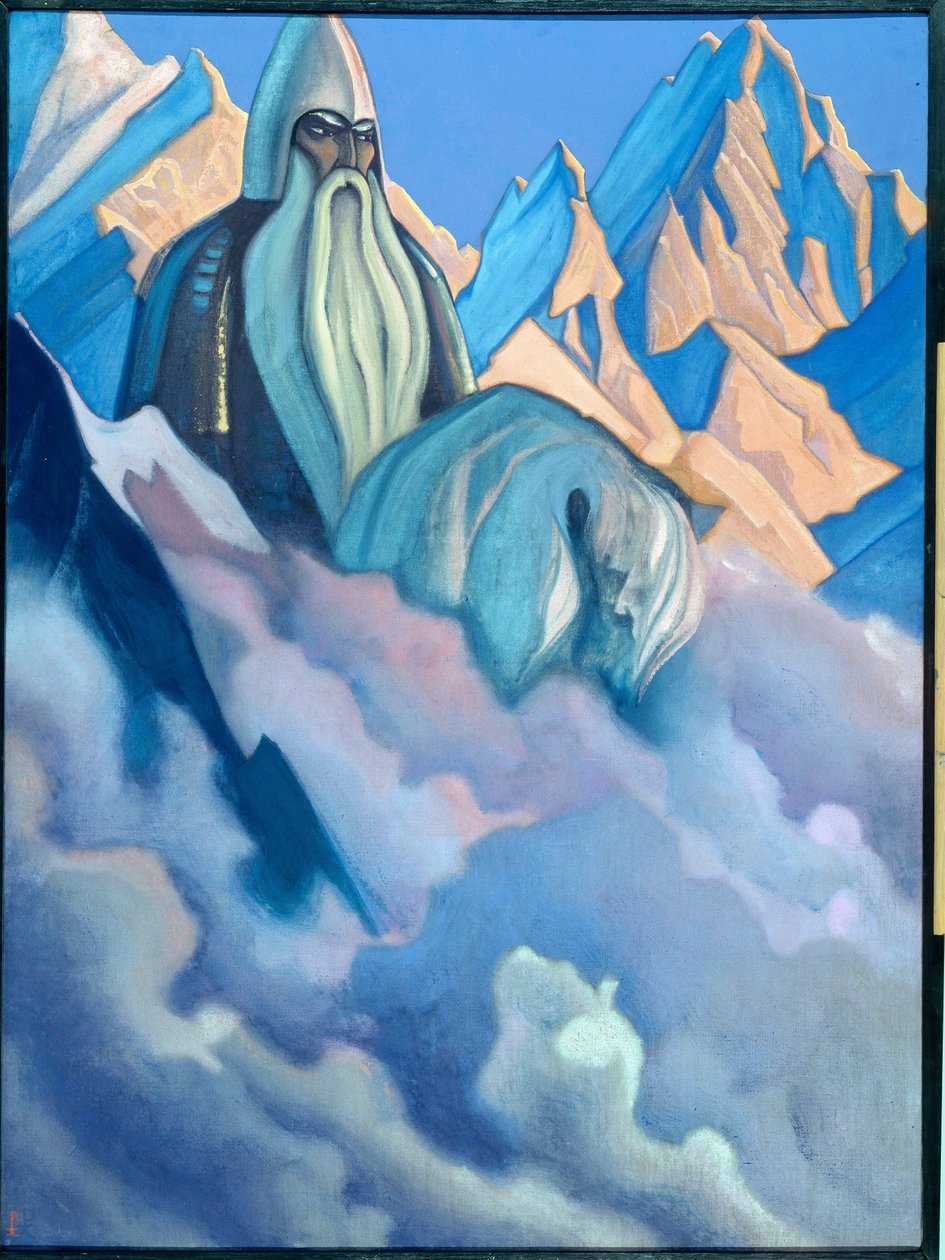 Svyatogor (russisk legendarisk karakter). Maleri af Nicolas (Nicholas) Roerich (1874-1947), tempera på lærred af Nicholas Roerich