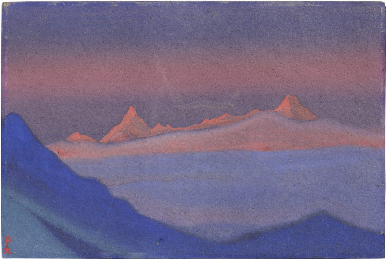Tangla La par Roerich, Nicholas (1874-1947). Tempera på pap, størrelse: 30,5x45,7 af Nicholas Roerich