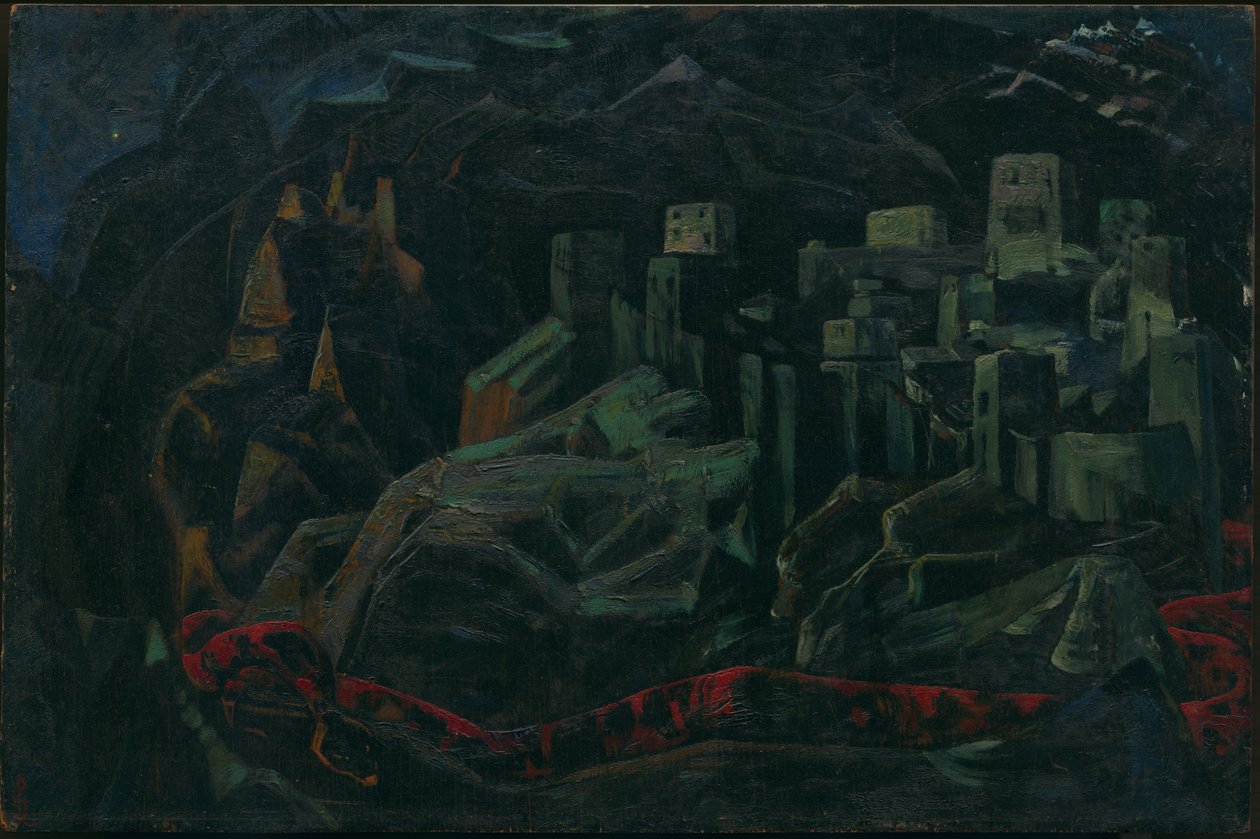 Den døde by, 1918 af Nicholas Roerich