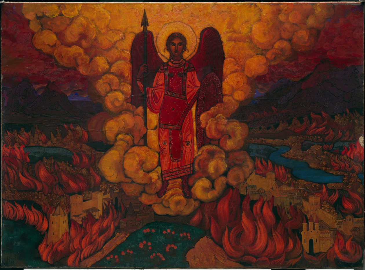Den sidste engel, 1912 af Nicholas Roerich