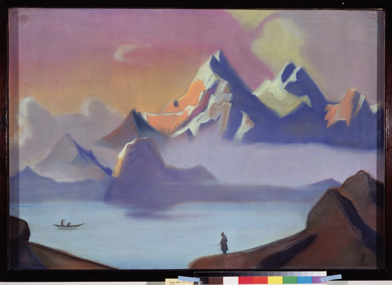 Tibet. Værk af Nicholas Roerich (1874-1947), tempera på lærred af Nicholas Roerich