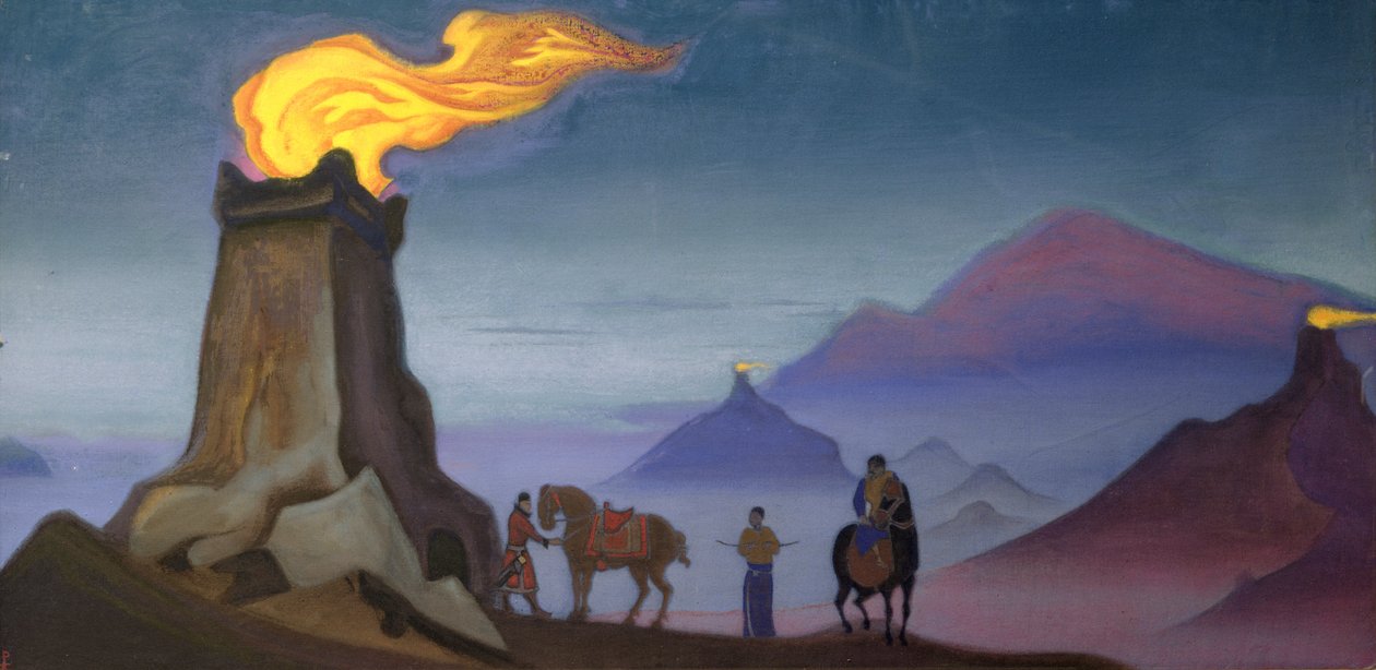 Victory Flames, 1940 af Nicholas Roerich