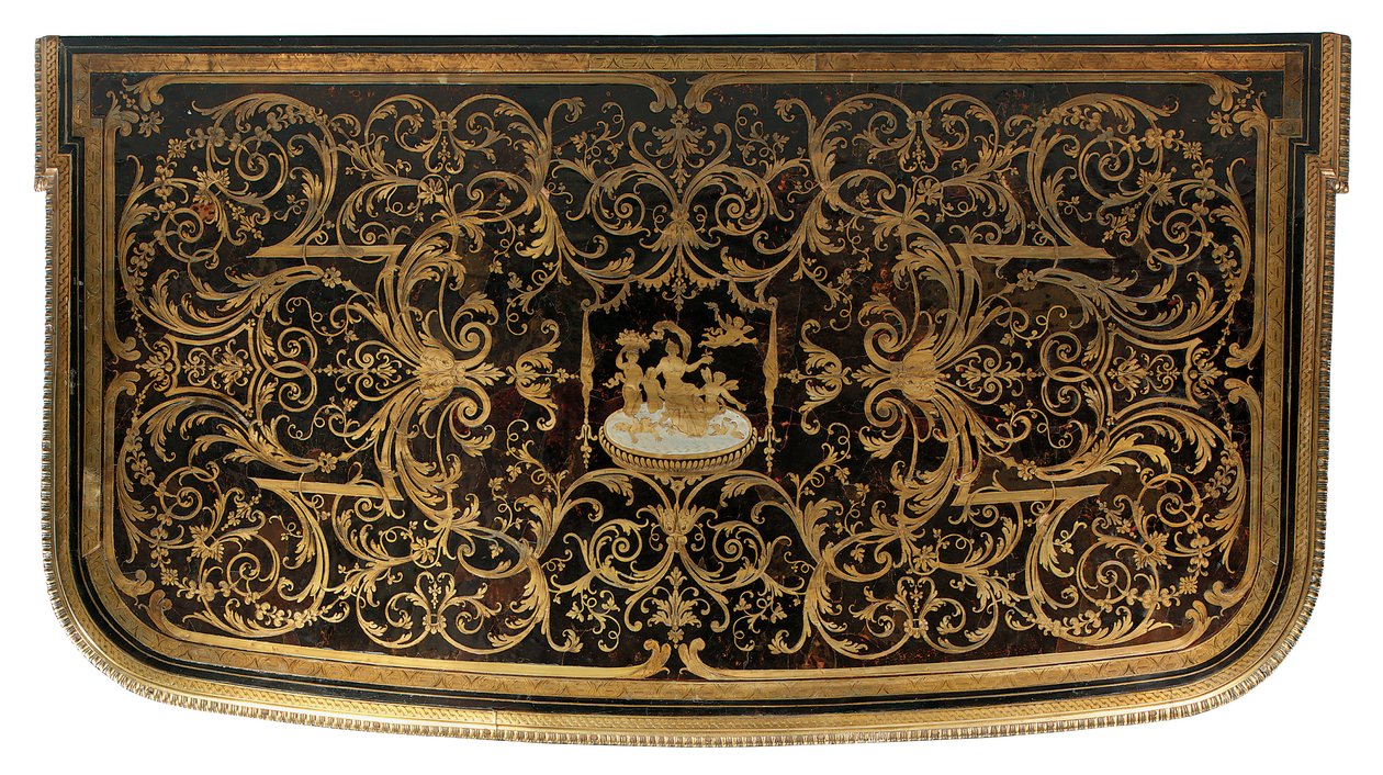 Detalje af en Louis XIV kommode (ormolu, messing, skildpadde og ibenholt boulle) (se også 486114-19) af Nicholas Sageot