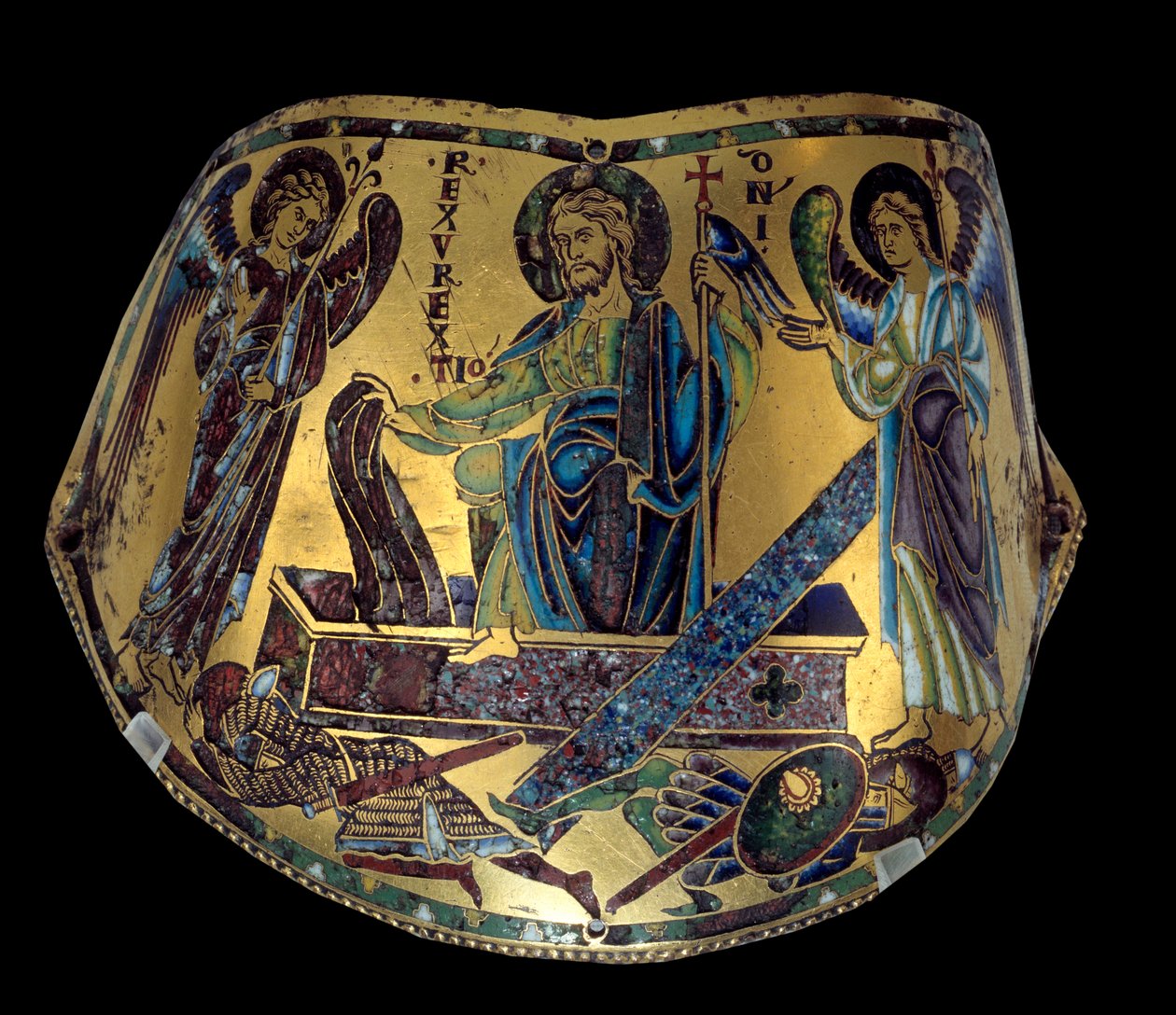 Armilla: Opstandelsen. Ceremonielle armbånd af mas kobber og emalje. Værksted af Nicolas Verdun (ca.1130/50-1205) Middelalder, ca. 1170-1180. Paris, Musée du Louvre af Nicholas of Verdun