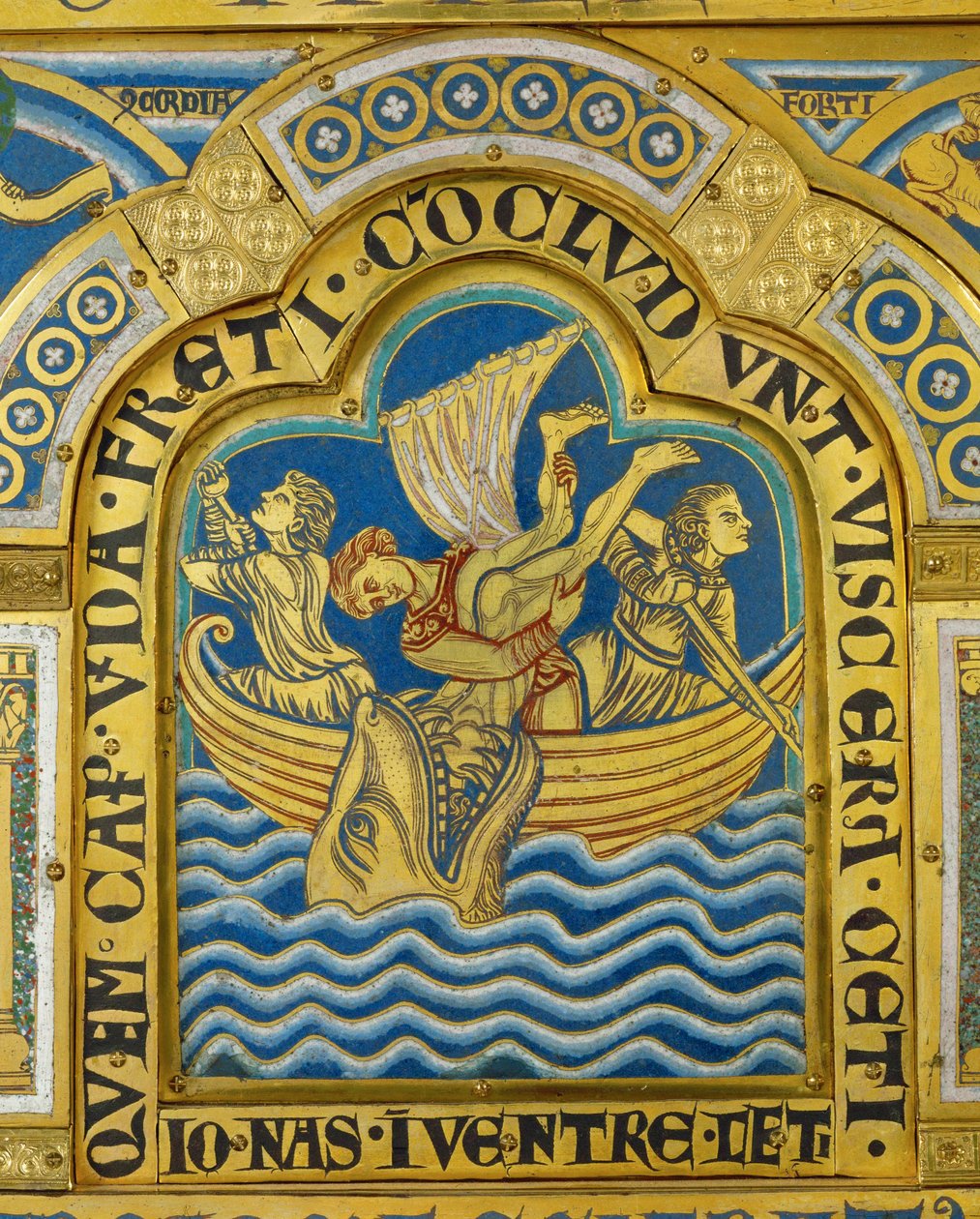 Jonas og hvalen, fra Verdun-alteret ... af Nicholas of Verdun
