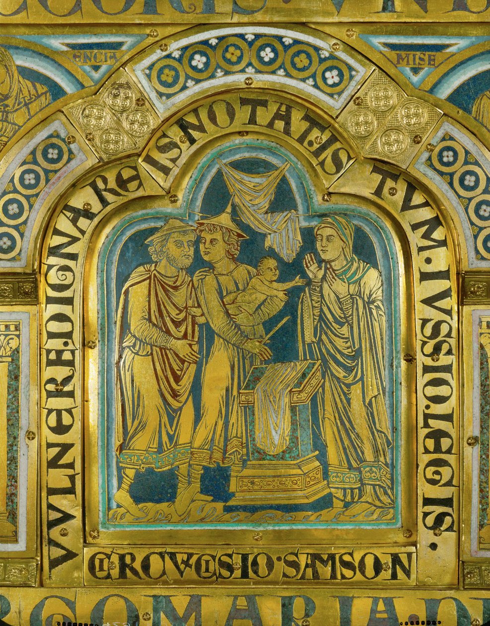 Samsons omskæring ... (emalje på forgyldt kobber) af Nicholas of Verdun