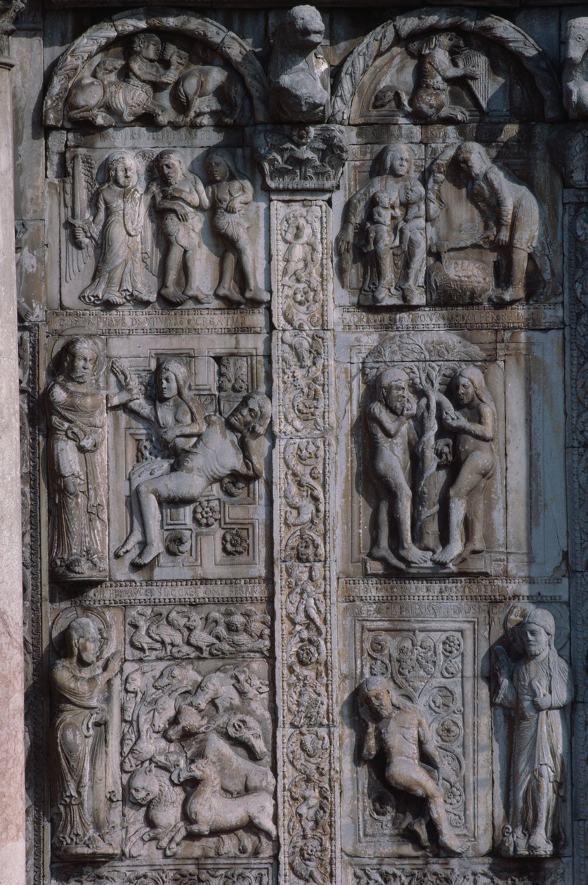 Detalje fra sydsiden af vestvåbenhuset, ca. 1120-38 (se 136521 og 136522) af Nicholaus