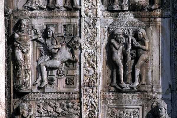 Detalje fra sydsiden af vestvåbenhuset, ca. 1120-38 (se 136520 og 136521) af Nicholaus