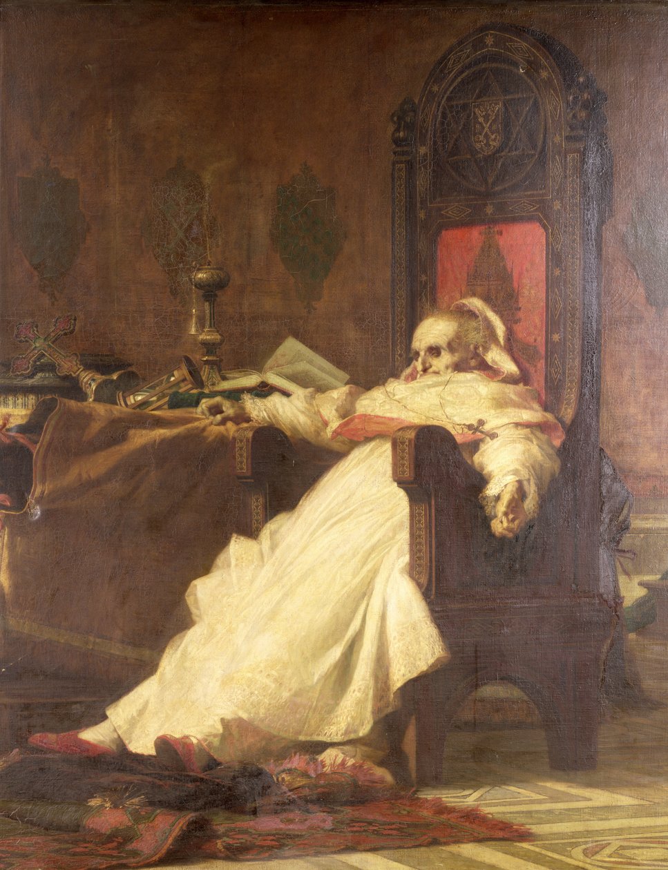 Pave Boniface VIIIs død (1235-1303) af Nicholo Barabino