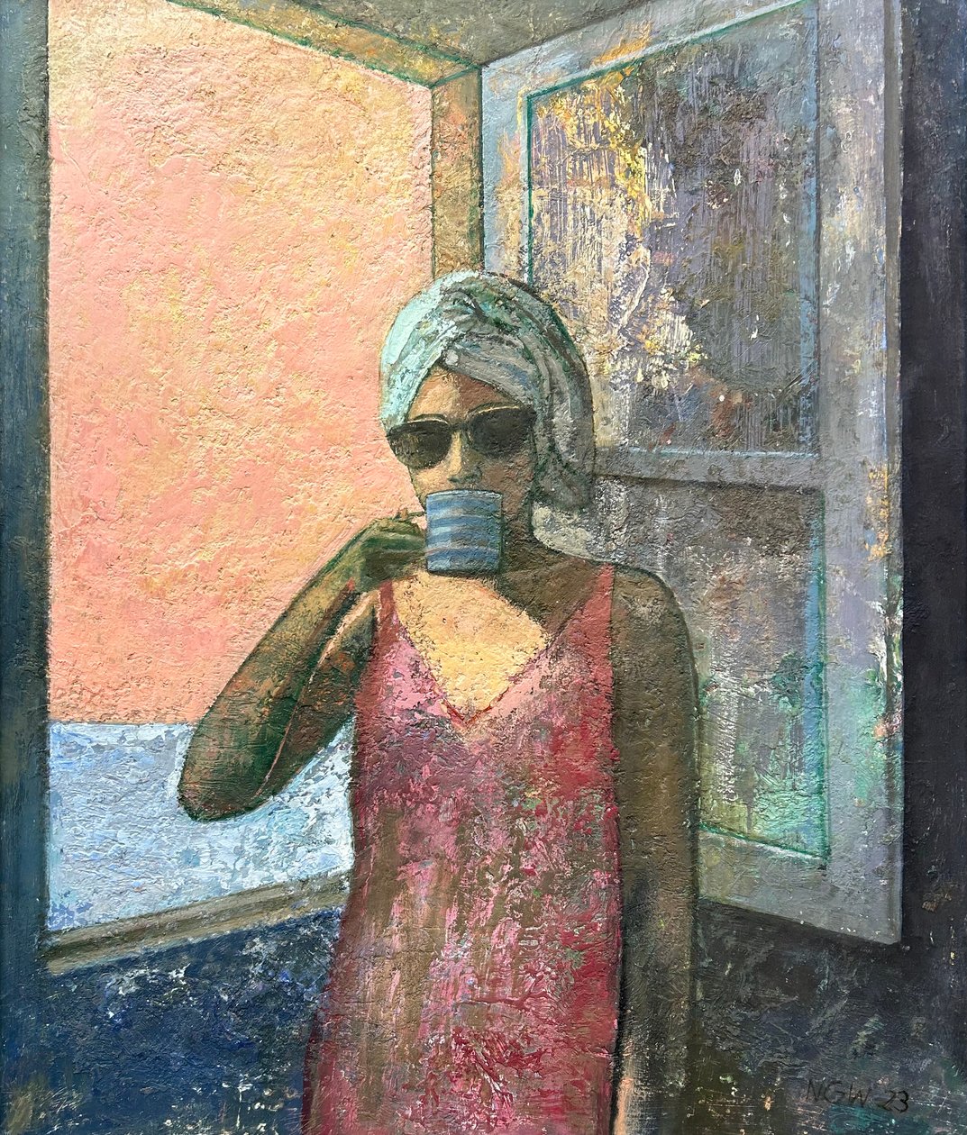 Americano, 2023-23 (olie på plade) af Nick Williams