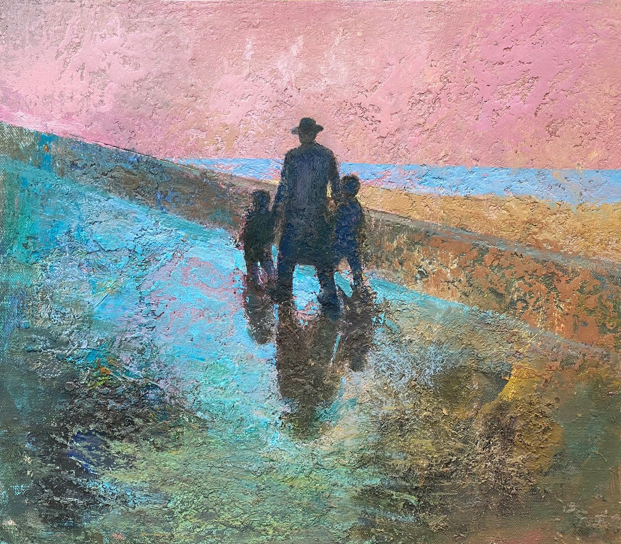 Dawn Stroll, 2022-23 (olie på plade) af Nick Williams