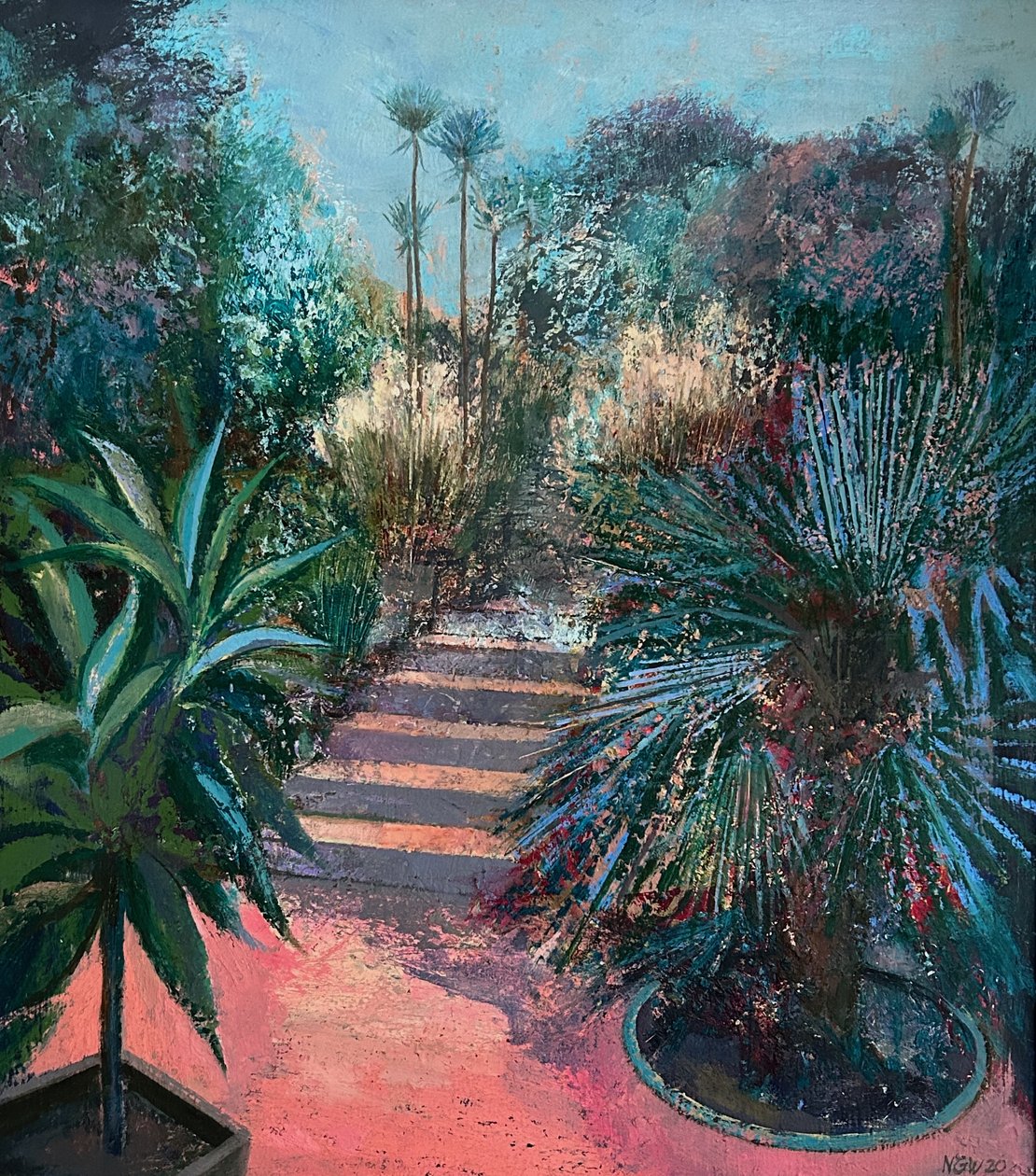 Sunken Garden, 2020-23 (olie på plade) af Nick Williams