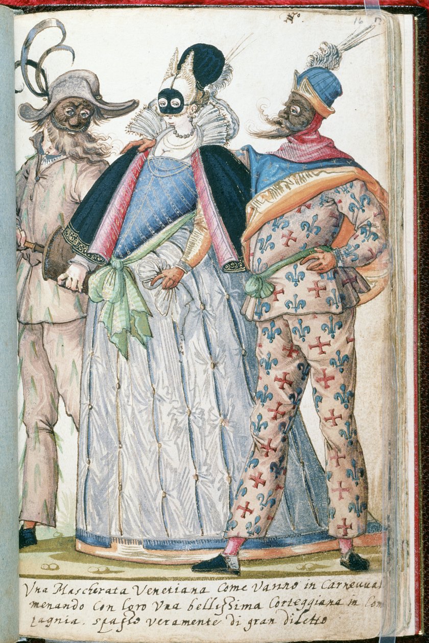 MS W.477 fol.16 Belysning fra Kippells kostumebog, c.1588 af Niclauss Kippell