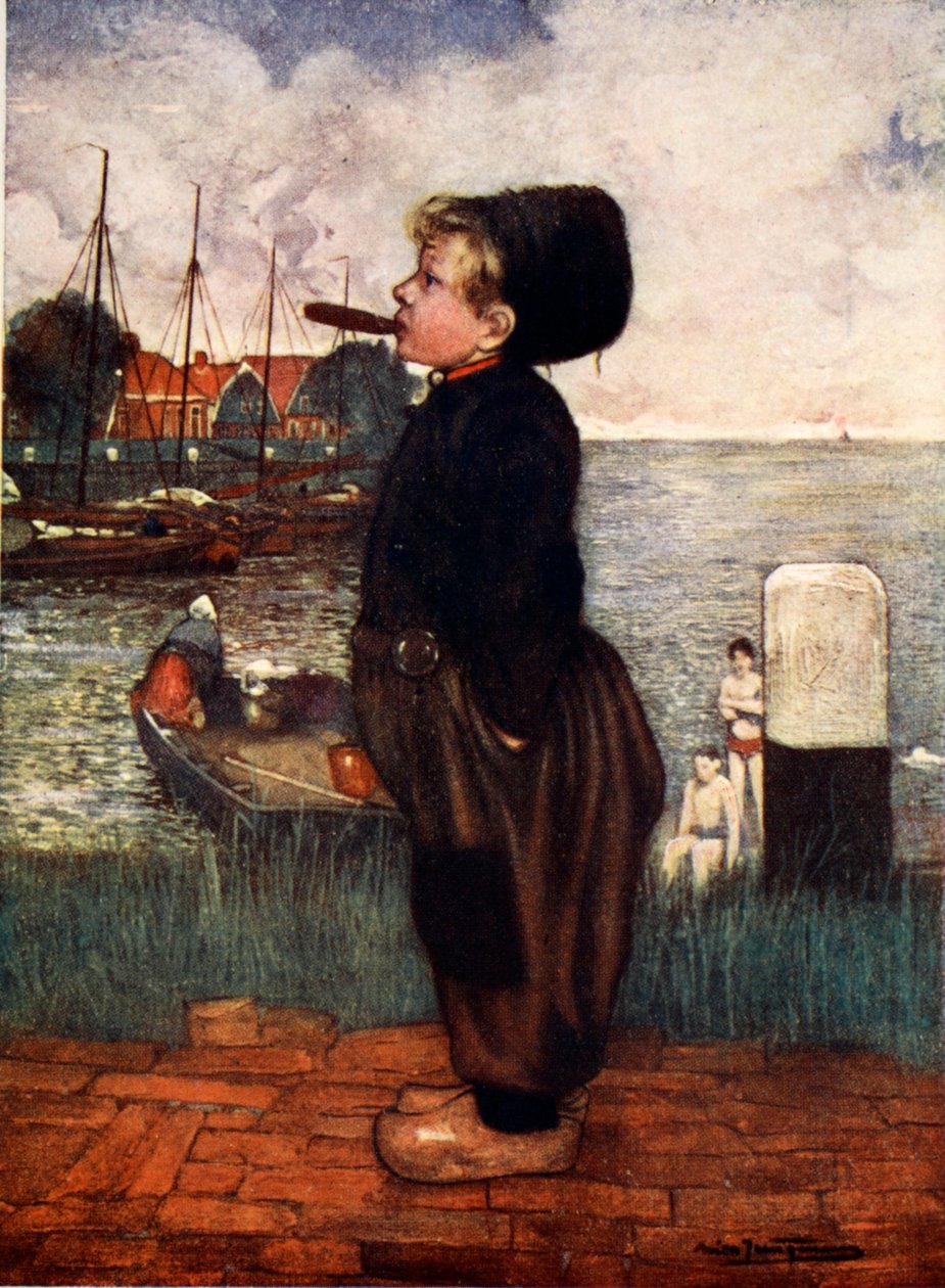 En dreng, der ryger, Volendam, 1904 af Nico Jungman