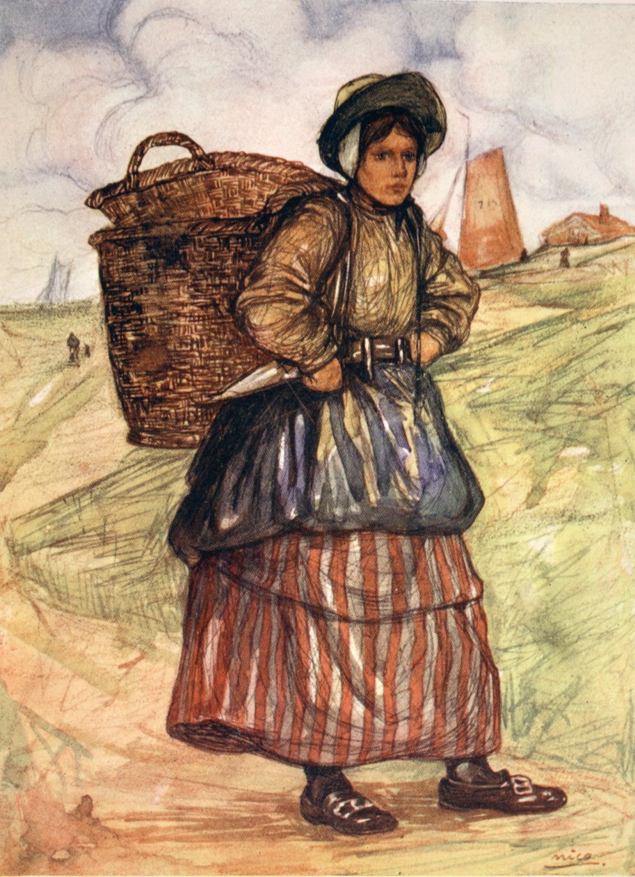 A Fisherwoman of Zandvoort, 1904 af Nico Jungman