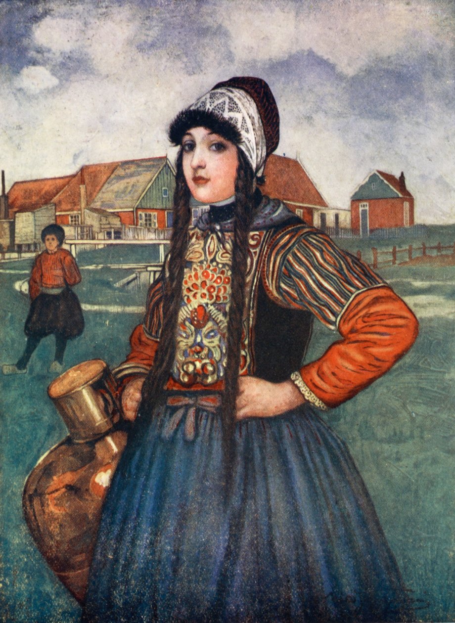 En pige fra Marken, 1904 af Nico Jungman