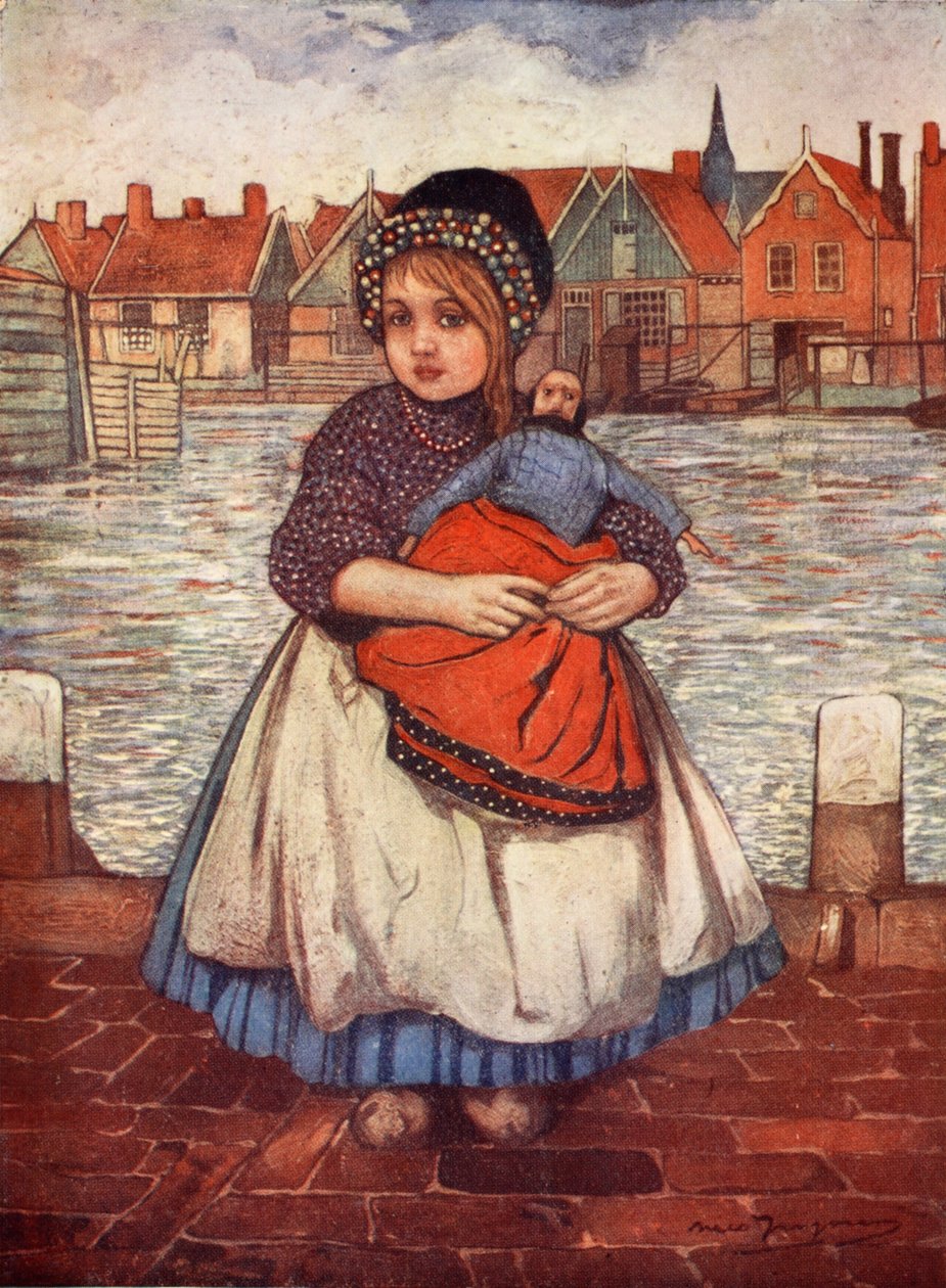 En pige med en dukke, 1904 af Nico Jungman
