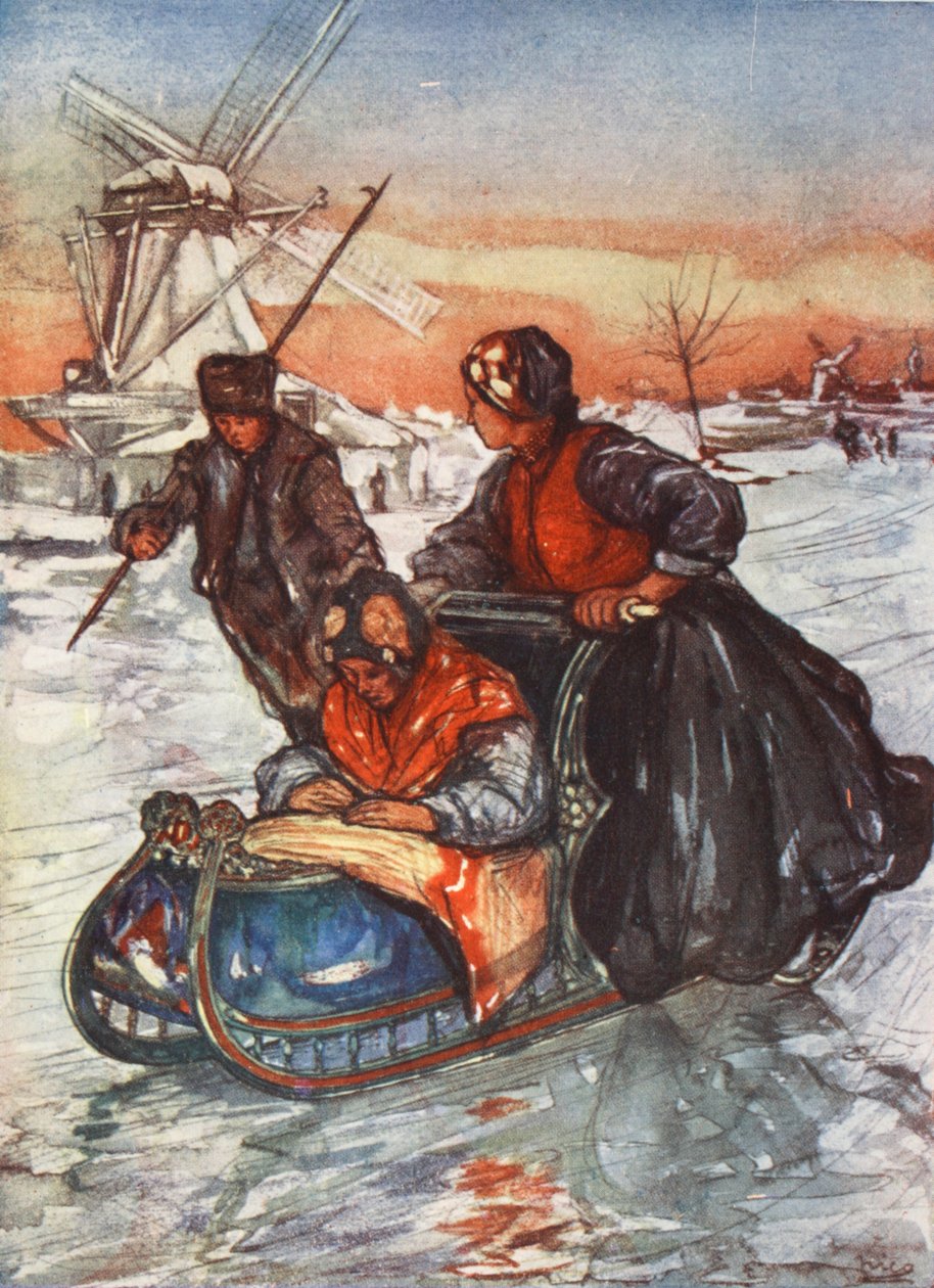Et løb på skøjter, 1904 af Nico Jungman