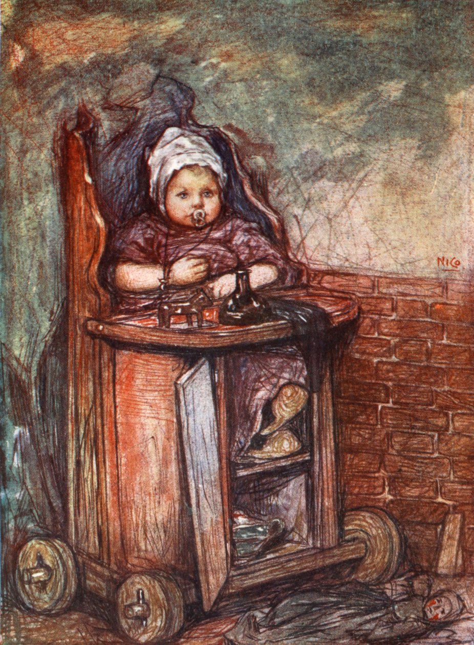 Baby i stol, 1904 af Nico Jungman