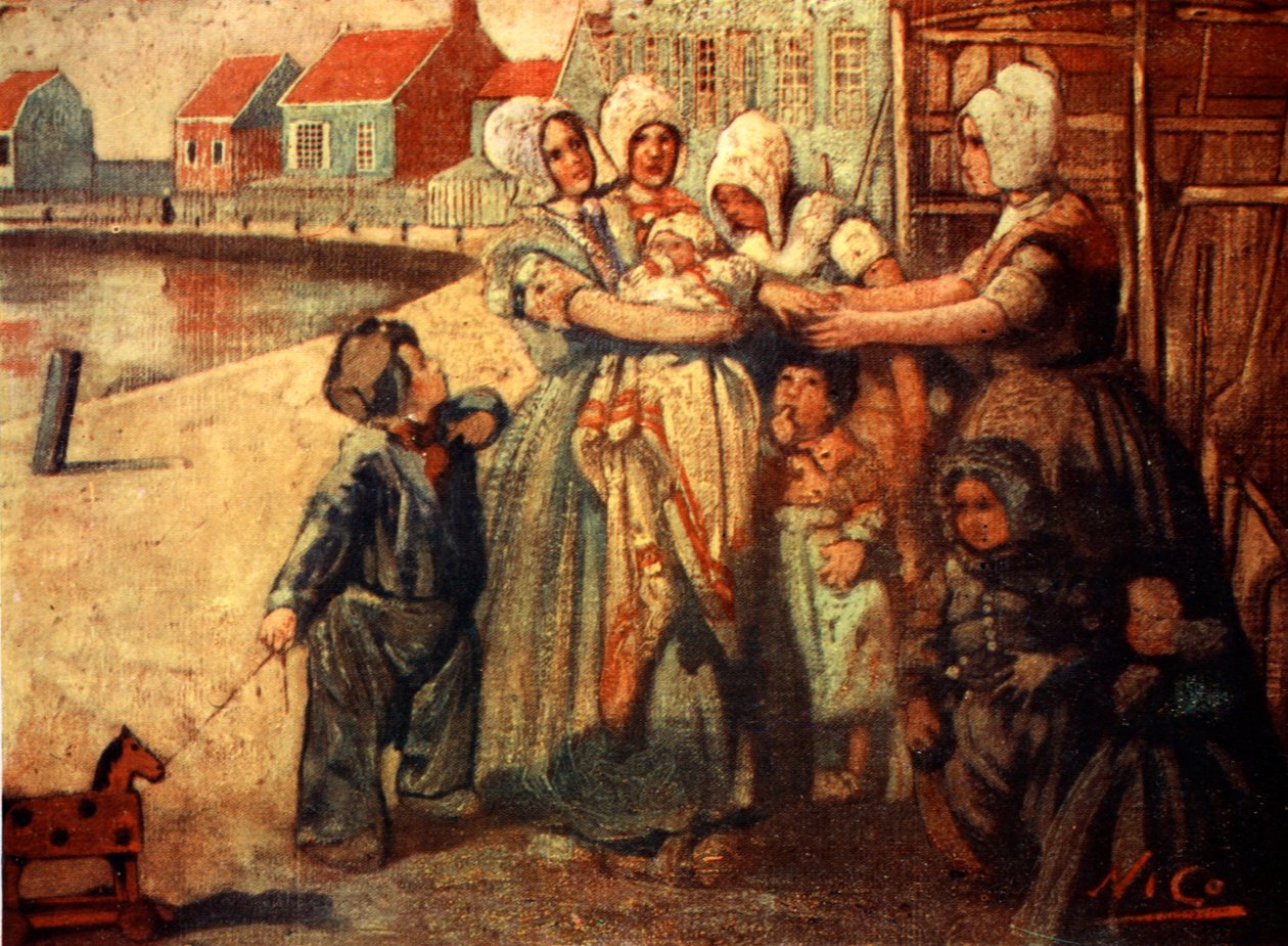 Baby-tilbedelse, 1904 af Nico Jungman