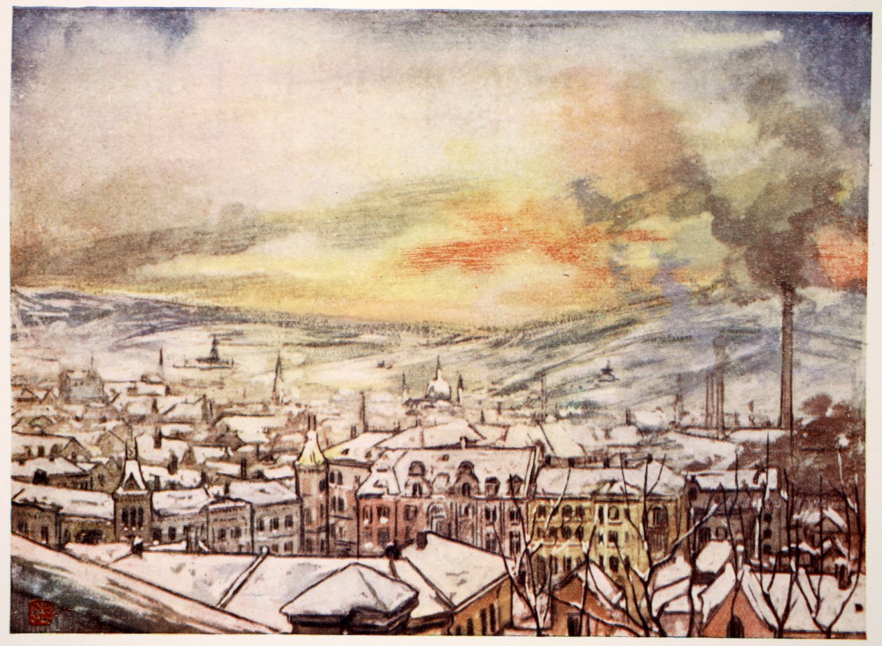 Christiania i fugleperspektiv, 1905 af Nico Jungman