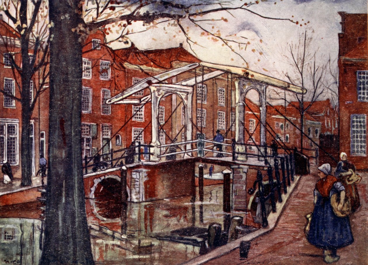 Den gamle Rhinen, Leiden, 1904 af Nico Jungman
