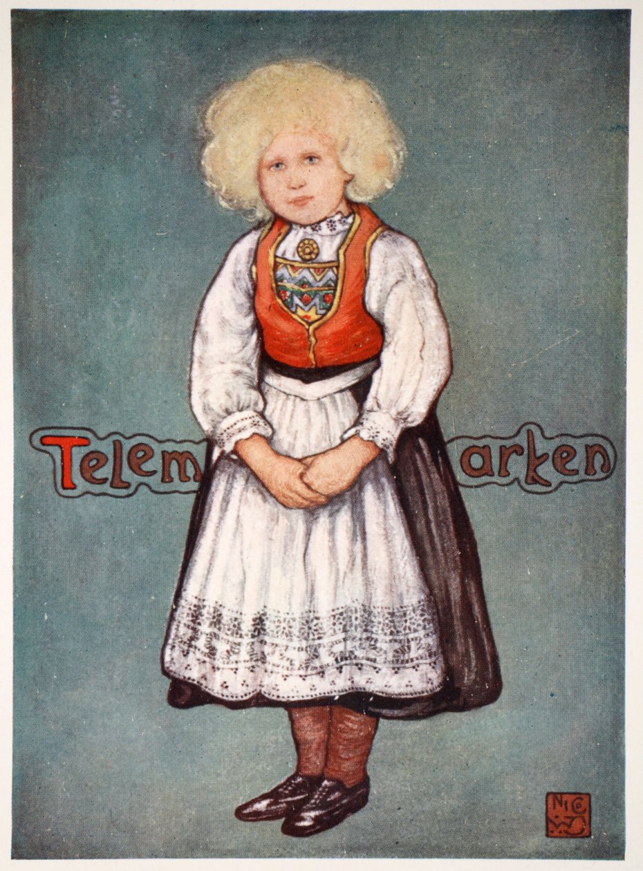 Lille pige af Telemarken, 1905 af Nico Jungman