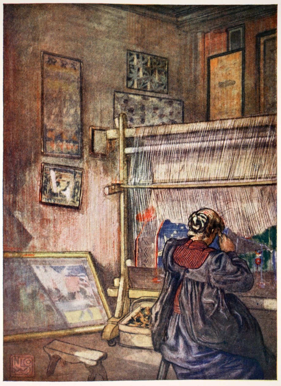 Fremstilling af indfødt gobelin, 1905 af Nico Jungman
