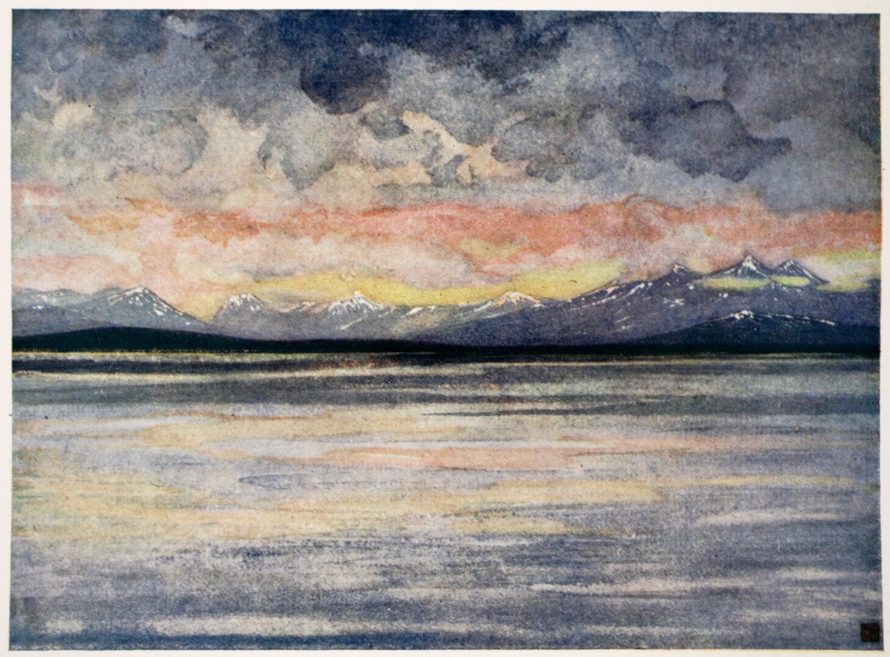 Bjerge og Fjord mod Molde, 1905 af Nico Jungman