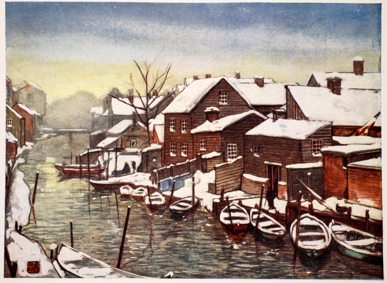 Gamle Kanal, Christiania, 1905 af Nico Jungman