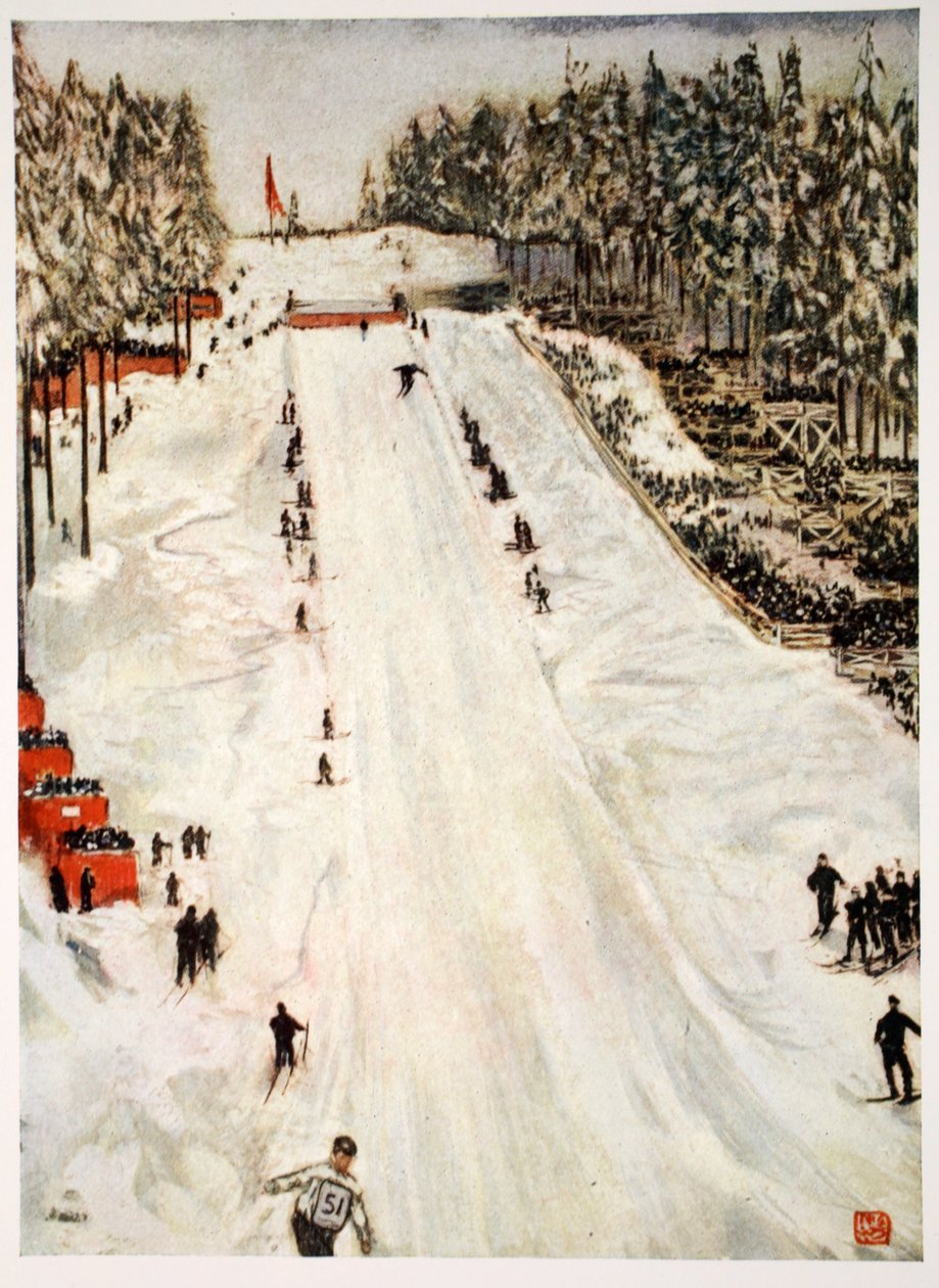 Skisport, 1905 af Nico Jungman
