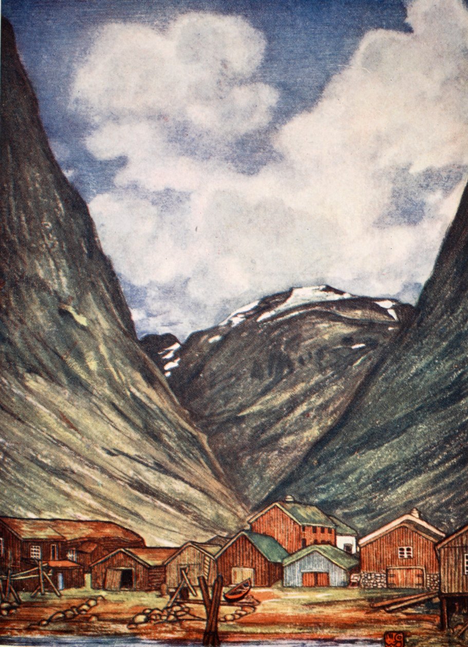 Sneklædt bjerg ved Sundalsoren, 1905 af Nico Jungman