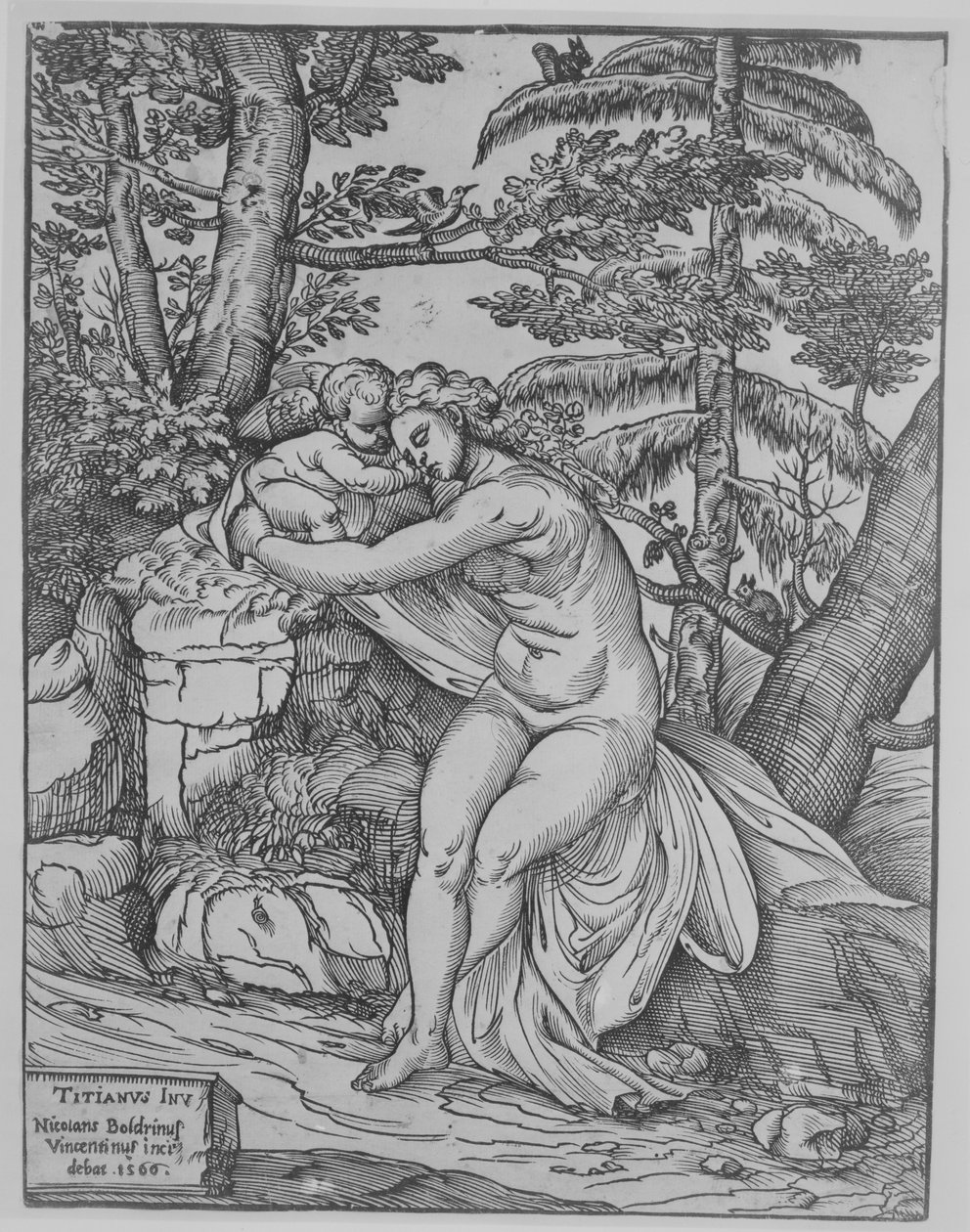 Venus og Amor, 1566., 1566. af Nicolò Boldrini