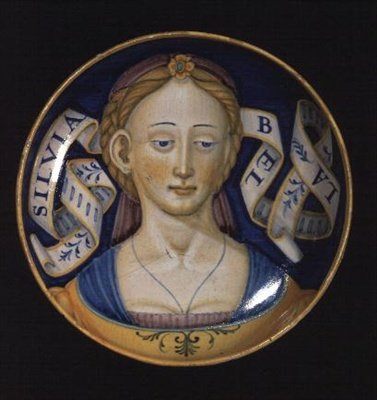Majolika kop, fra Belle donne serien, 1525 af Nicolò Pellipario