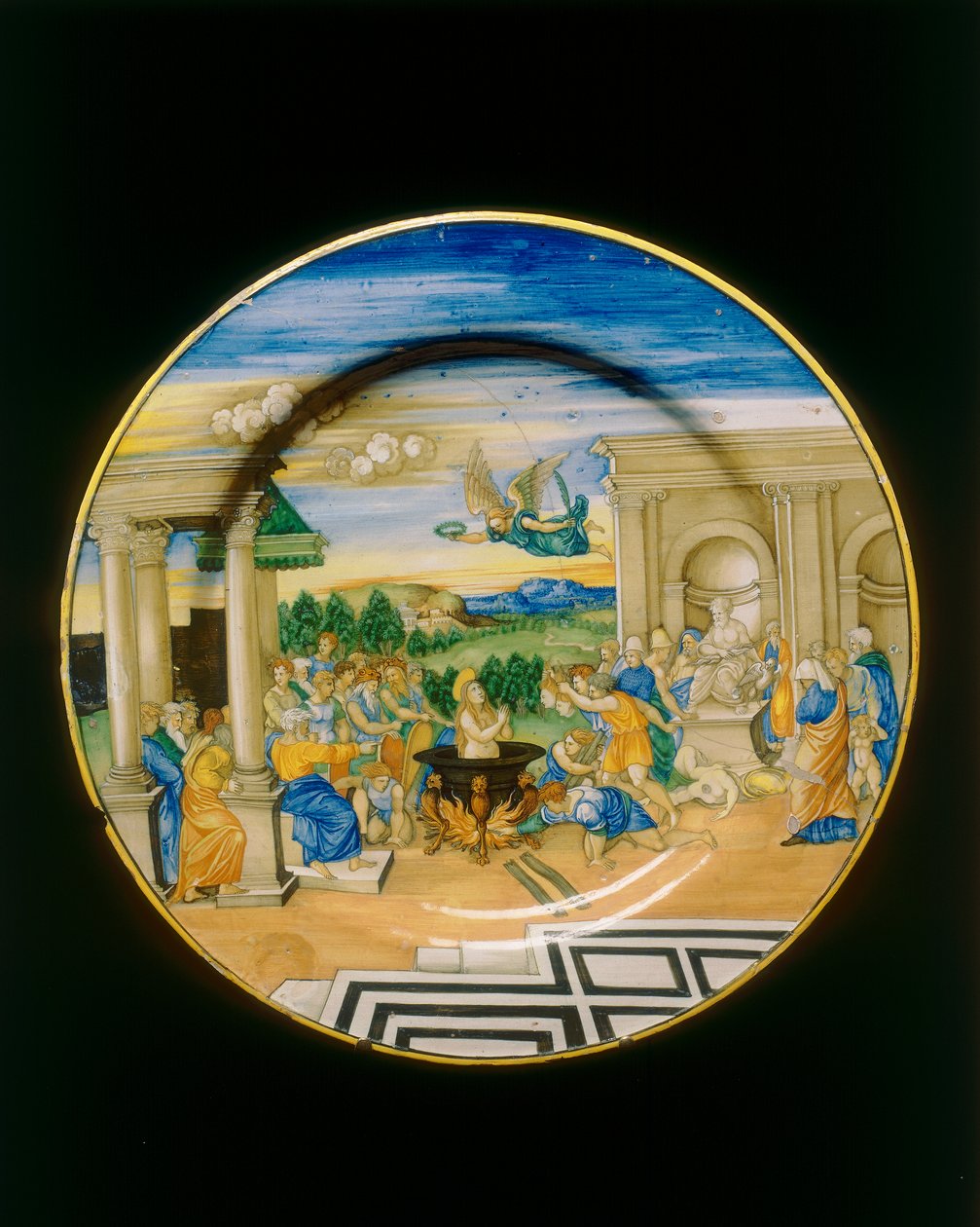 Sankt Cecilias martyrium, tavle af Nicolò Pellipario