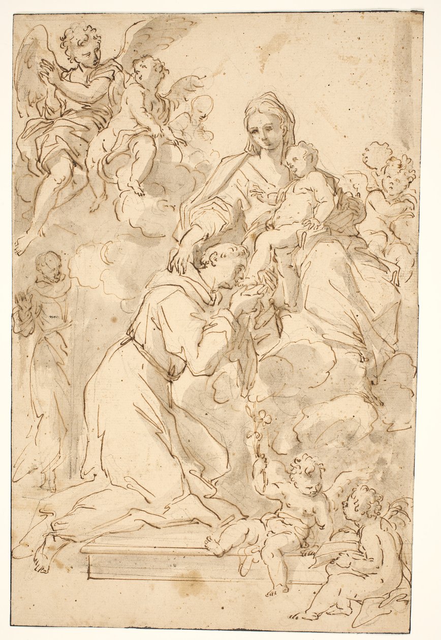 Madonna og barn med Sankt Antonius af Padova af Nicolò Ricciolini